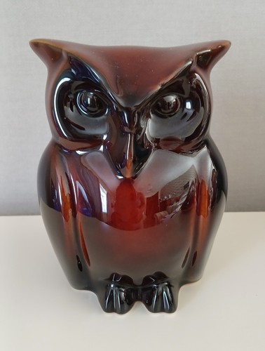 Ceramic owl figurine dark - ,