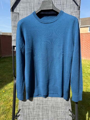 Mens merino wool jumper blue - jumper,