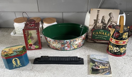 Vintage bargeware canal boat - vintage,