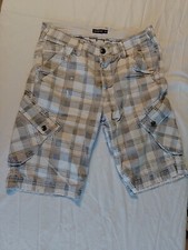 Men's Shorts Primark Size 32 Checked Grey 21316