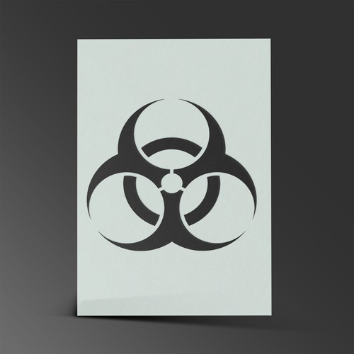 Bio hazard stencil mylar - bio,