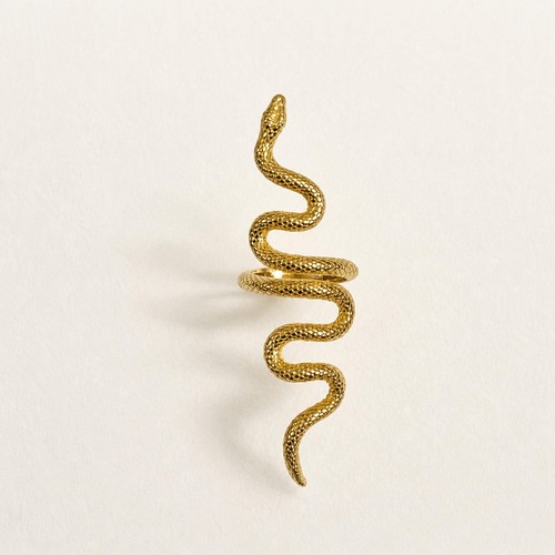 Snake ring gold - ring, plated