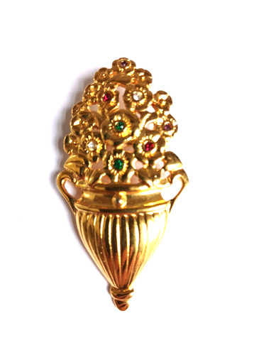 Vintage colourful crystal gold - crystal,