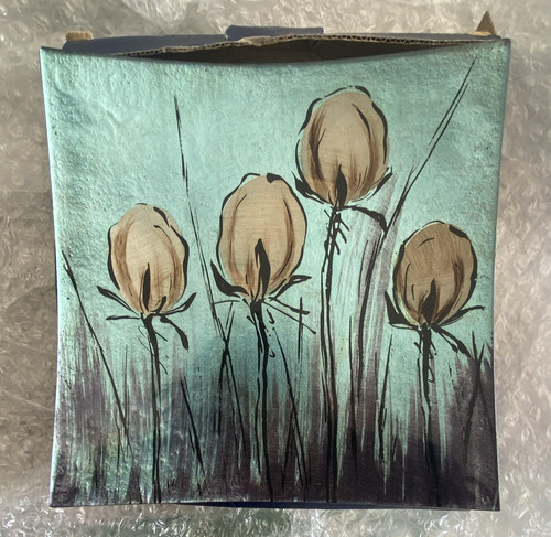 White tulip glass decorative - glass,