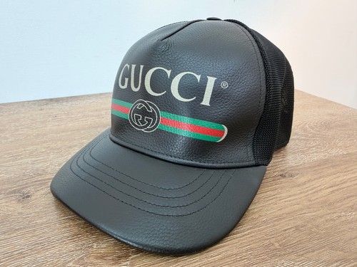 Gucci black leather mesh - gucci,