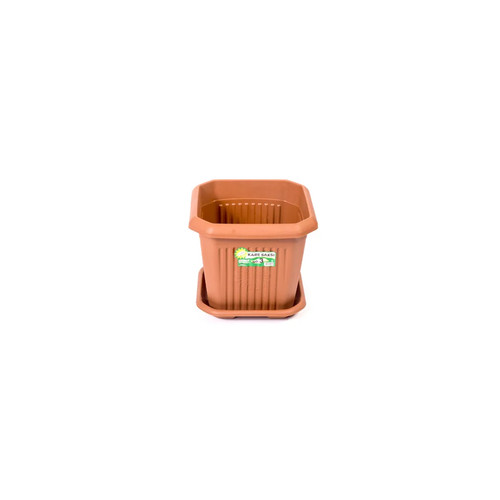 Square plant pot with base - base, no