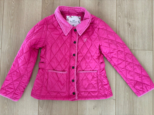 Girls pink quilted coat - girls,