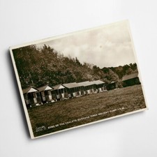 A3 PRINT - Vintage Isle of Wight - Some Chalets. Gurnard Pines Holiday Camp