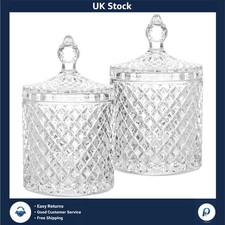 Elegant Crystal Glass Jar