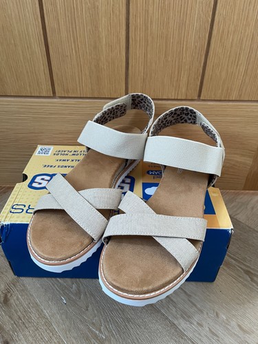Skechers bobs sandals beige - skechers,