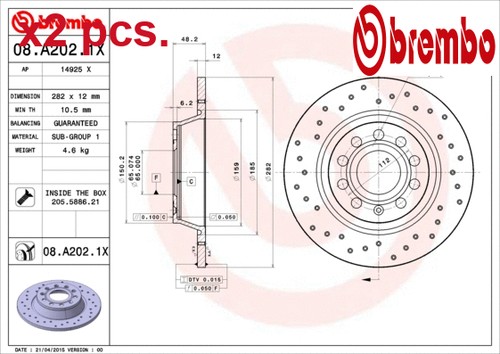 Pcs rear brake disc - pcs,