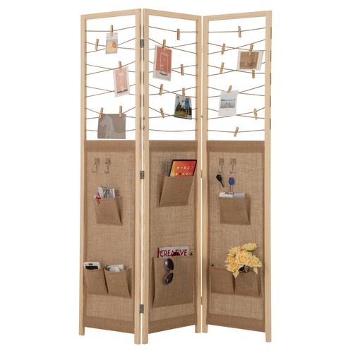 Boho wooden space separator - wooden,