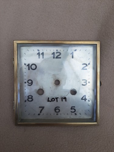 Lot brass square clock - brass,