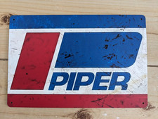 AVIATION PIPER METAL SIGN 30CM