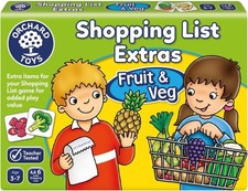Orchard Toys Shopping List Extras: Fruit & Veg - Clothes Game - Fast Delivery UK