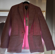 BNWT: River Island Pink Boucle Jacket Size 14/Medium. RRP £59.