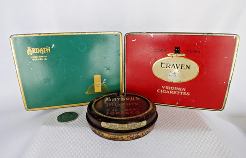 Vintage tobacciana tin - vintage,