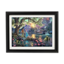 PRINCESS AND THE FROG Framed Print By Thomas Kinkade Disney Dreams Collection