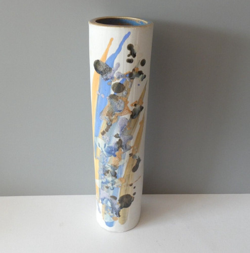 Freeform stoneware vase - freeform, tall