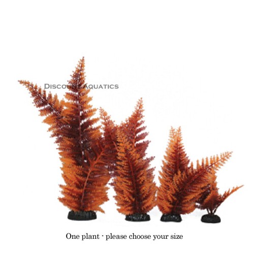 Broad leaf fern red artificial - leaf,