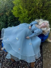 Franklin Mint Collectible Porcelain Doll - Sleeping Beauty and her Chaise Longe