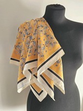 Mustard Geometric Scarf 70x70