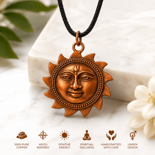 Surya copper pendant necklace - surya,