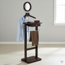 Wood Valet Stand with Wood