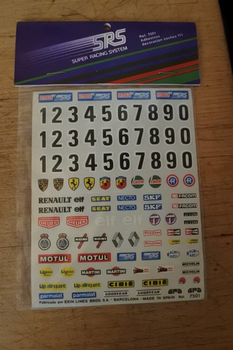 Srs scalextric spain decal set - scalextric,