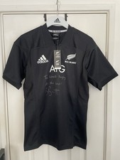 adidas New Zealand All Blacks Signed Rugby Shirt Jersey - Beauden Barrett