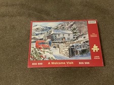 HOP House Of Puzzles A Welcome Visit BIG 500 Large Piece Jigsaw Puzzle