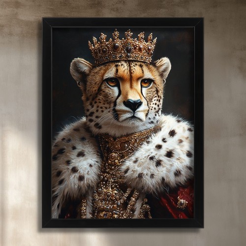 Regal cheetah art print - cheetah,