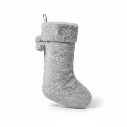 Large grey faux - grey, christmas