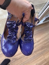 FAITH Purple Patent Leather Mary Jane Court Shoes UK 6 EU 39