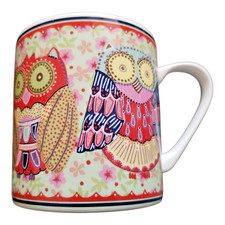 Queens Coffee Mug The Caravan Trail Night Owls Ceramic - Preloved GC