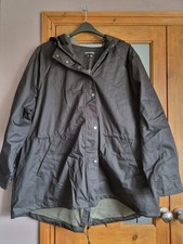 BNWOT Centigrade Ladies Waterproof Hooded Parka Coat Black Size 4XL
