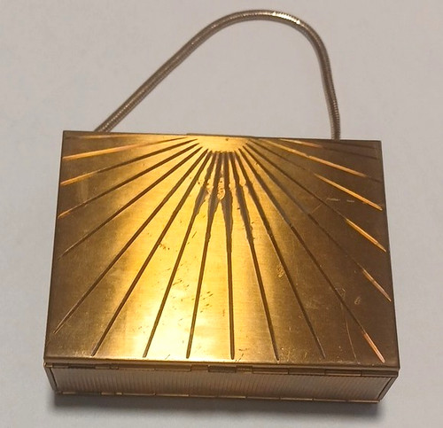 Gold tone vintage portable - gold,