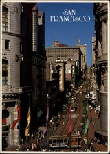 San Francisco CA Cable Car Turtable Powell & Market corner mailed 1986 postcard