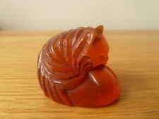 Vintage Japanese Netsuke Amber
