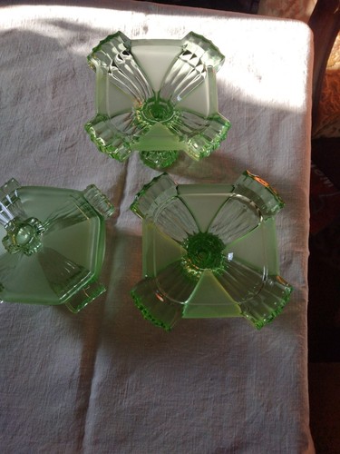 Vintage green glass dressing - vintage,