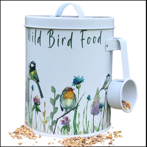 Wild bird seed - storage, tin