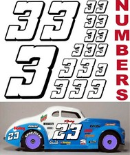 WHITE w/Black (#3's) Racing