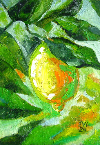 Lemon original oil painting - original,