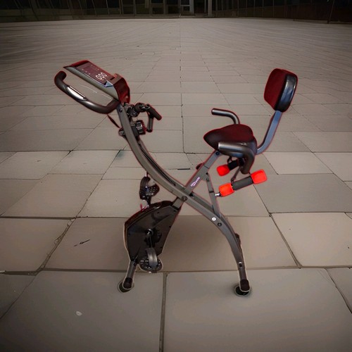 Folding upright exercise bike - folding,
