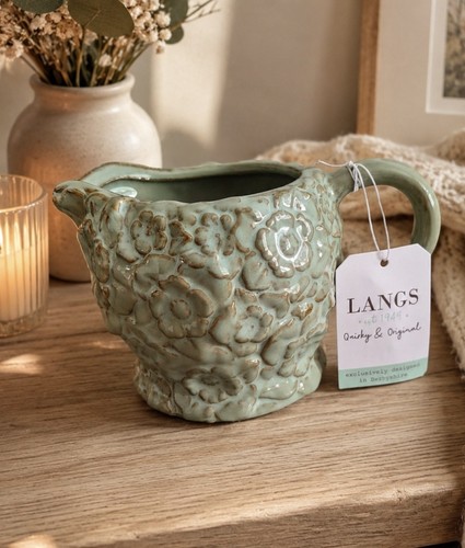 Stoneware green embossed - green,