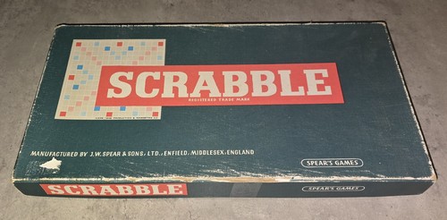 Vintage 1955 scrabble board - scrabble,