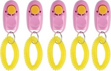 **5 PACK** PINK  CLICKER DOG
