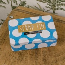 Brand New "Scrap Tin" -Stuff That Needs A Home Lidded Tin By Deck Chair Display