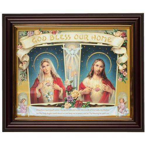 Double heart framed picture - framed,