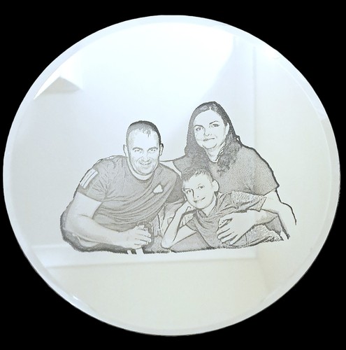Photo engraving round - photo, on